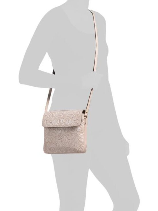 Patricia Nash Heritage Balluri Crossbody - Tan, Small  PATRICIA NASH Leather Balluri Multi Pocket Flap Crossbody